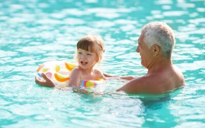 Is it easy to teach a child to swim?