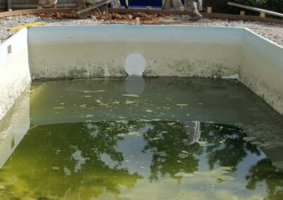 Call a contractor if there is pool algae
